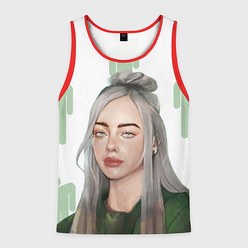 Мужская майка без рукавов Billie Eilish / 3D-Красный – фото 1