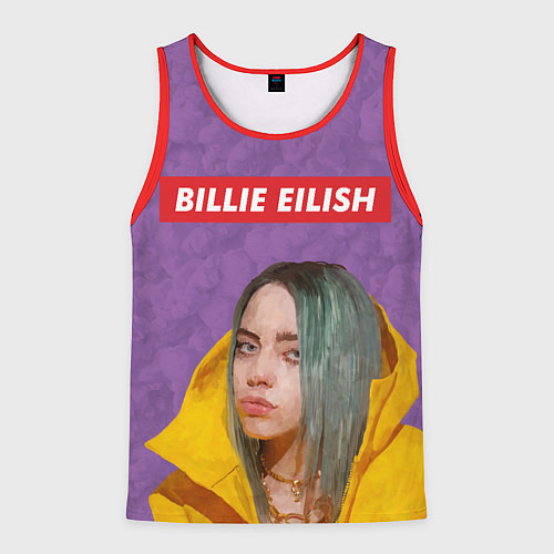 Мужская майка без рукавов Billie Eilish / 3D-Красный – фото 1