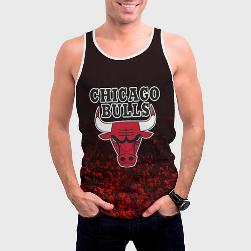 Мужская майка без рукавов CHICAGO BULLS / 3D-Белый – фото 3