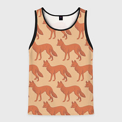 Майка-безрукавка мужская Лисья стая, цвет: 3D-черный