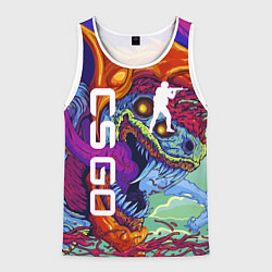 Майка-безрукавка мужская CS GO HYPERBEAST, цвет: 3D-белый