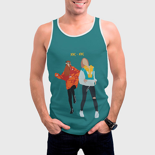 Мужская майка без рукавов Кис-кис / 3D-Белый – фото 3