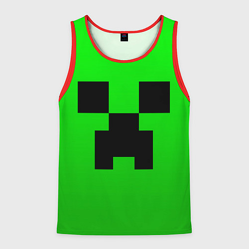 Мужская майка без рукавов MINECRAFT / 3D-Красный – фото 1