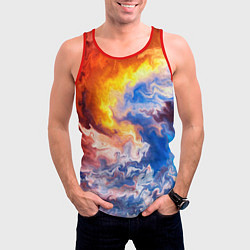 Майка-безрукавка мужская Краски, цвет: 3D-красный — фото 2