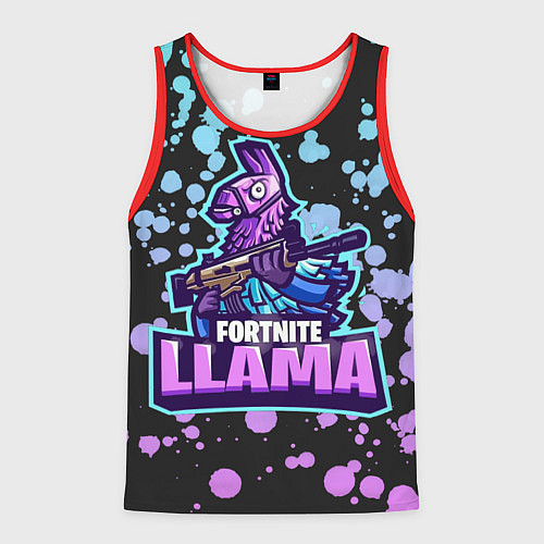 Мужская майка без рукавов Fortnite LLAMA / 3D-Красный – фото 1