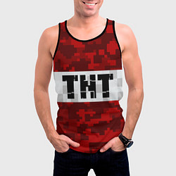 Майка-безрукавка мужская MINECRAFT TNT, цвет: 3D-черный — фото 2
