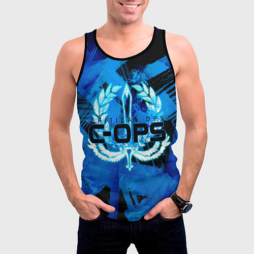 Мужская майка без рукавов C-OPS / 3D-Черный – фото 3