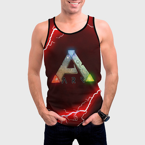 Мужская майка без рукавов Ark Survival Evolved / 3D-Черный – фото 3