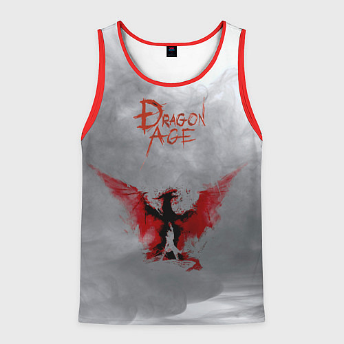 Мужская майка без рукавов Dragon Age / 3D-Красный – фото 1