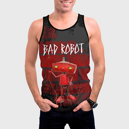 Мужская майка без рукавов Bad Robot / 3D-Черный – фото 3