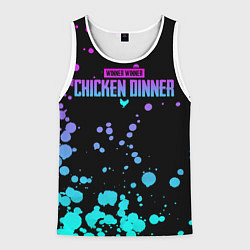 Майка-безрукавка мужская Chicken Dinner, цвет: 3D-белый