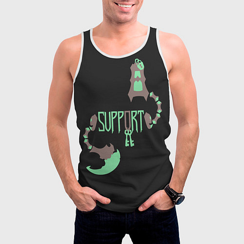 Мужская майка без рукавов Support / 3D-Белый – фото 3