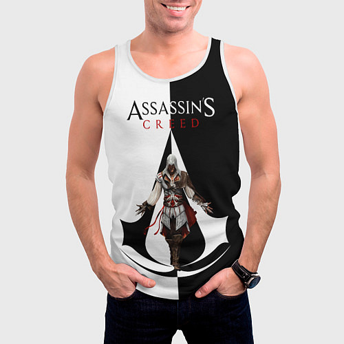 Мужская майка без рукавов Assassin’s Creed / 3D-Белый – фото 3