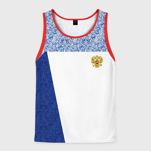 Мужская майка без рукавов Форма России / 3D-Красный – фото 1