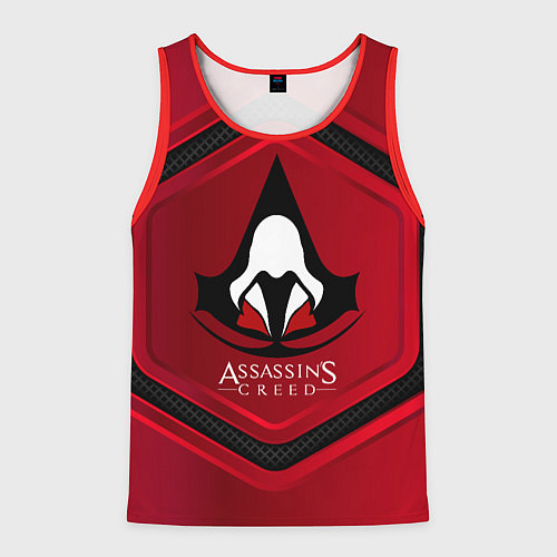 Мужская майка без рукавов Assasin's creed / 3D-Красный – фото 1