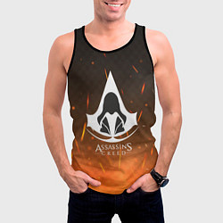 Майка-безрукавка мужская Assasin's creed, цвет: 3D-черный — фото 2