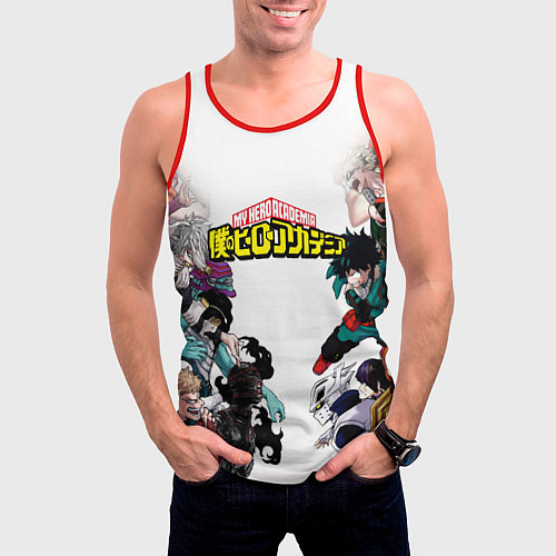 Мужская майка без рукавов My Hero Academia противостояние / 3D-Красный – фото 3