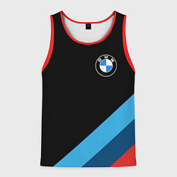 Майка-безрукавка мужская BMW, цвет: 3D-красный