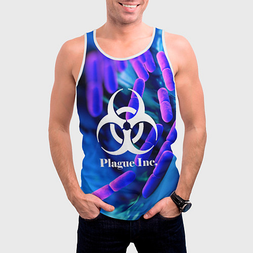 Мужская майка без рукавов PLAGUE INC / 3D-Белый – фото 3