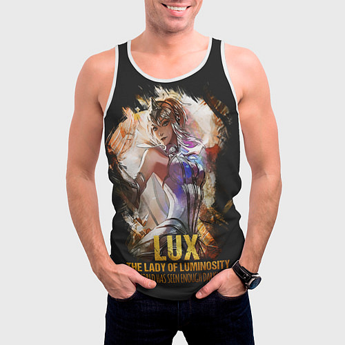 Мужская майка без рукавов Lux / 3D-Белый – фото 3