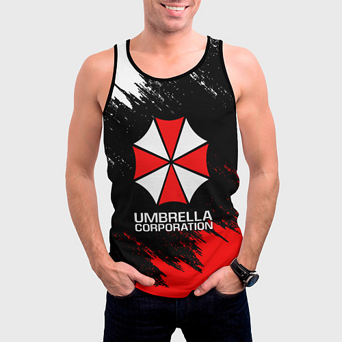 Мужская майка без рукавов UMBRELLA CORP / 3D-Черный – фото 3