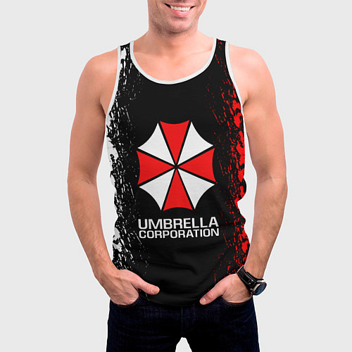 Мужская майка без рукавов UMBRELLA CORP / 3D-Белый – фото 3