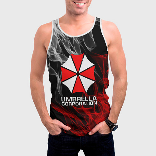 Мужская майка без рукавов UMBRELLA CORP / 3D-Белый – фото 3