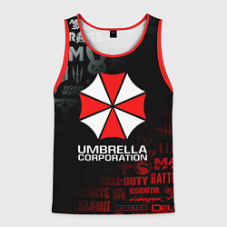 Майка-безрукавка мужская RESIDENT EVIL UMBRELLA CORP, цвет: 3D-красный