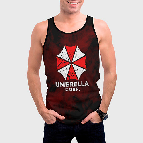 Мужская майка без рукавов UMBRELLA CORP / 3D-Черный – фото 3