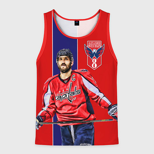 Мужская майка без рукавов Ovechkin Capitals / 3D-Красный – фото 1