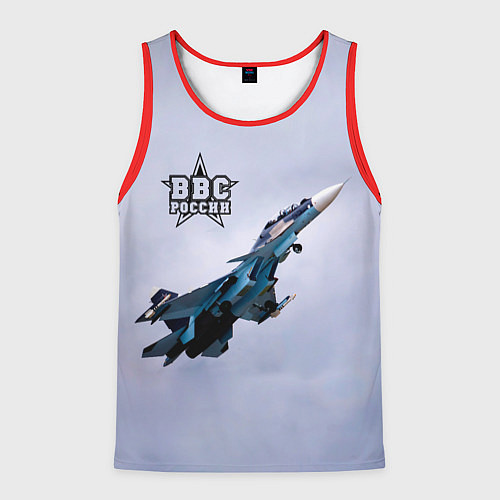 Мужская майка без рукавов ВВС России / 3D-Красный – фото 1