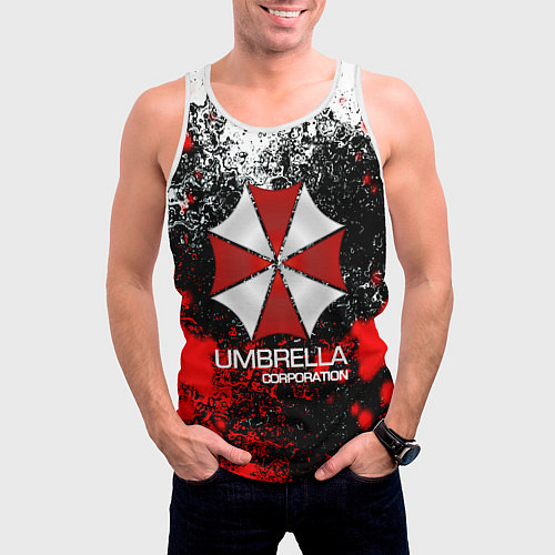 Мужская майка без рукавов UMBRELLA CORP / 3D-Белый – фото 3