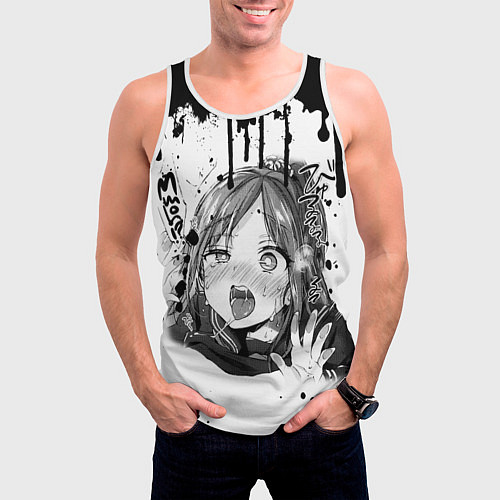 Мужская майка без рукавов АХЕГАО / 3D-Белый – фото 3