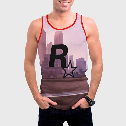 Мужская майка без рукавов ROCKSTAR / 3D-Красный – фото 3