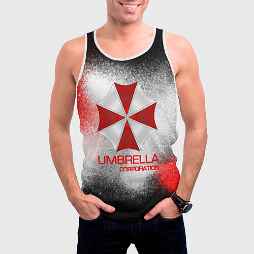 Мужская майка без рукавов UMBRELLA CORP / 3D-Белый – фото 3