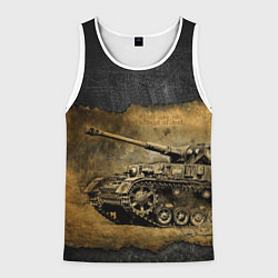 Майка-безрукавка мужская Tanks are not afraid mud, цвет: 3D-белый