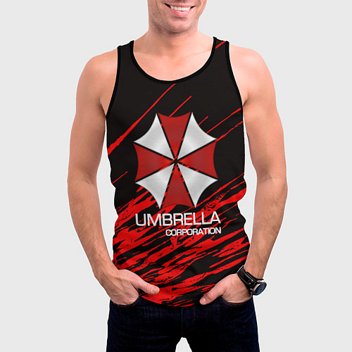 Мужская майка без рукавов UMBRELLA CORP / 3D-Черный – фото 3