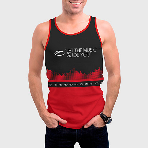 Мужская майка без рукавов ASOT Let The Music Guide You / 3D-Красный – фото 3