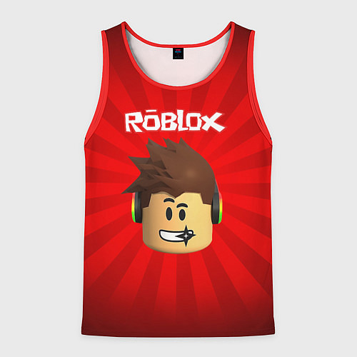 Мужская майка без рукавов ROBLOX / 3D-Красный – фото 1