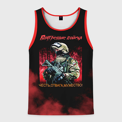 Мужская майка без рукавов Внутренние войска / 3D-Красный – фото 1