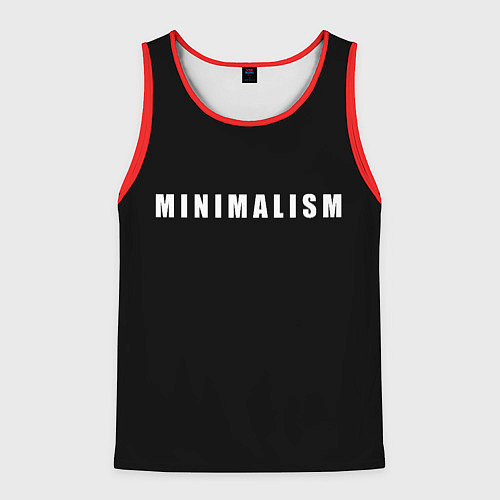 Мужская майка без рукавов Minimalism / 3D-Красный – фото 1