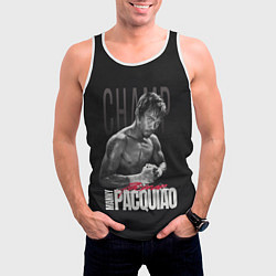 Майка-безрукавка мужская Manny Pacquiao, цвет: 3D-белый — фото 2