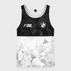 Майка-безрукавка мужская BMW M SPORT, цвет: 3D-белый