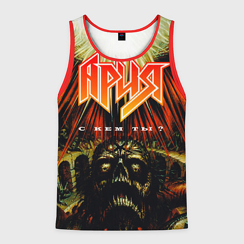 Мужская майка без рукавов Ария / 3D-Красный – фото 1