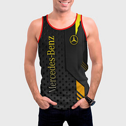 Майка-безрукавка мужская Mercedes-Benz, цвет: 3D-красный — фото 2