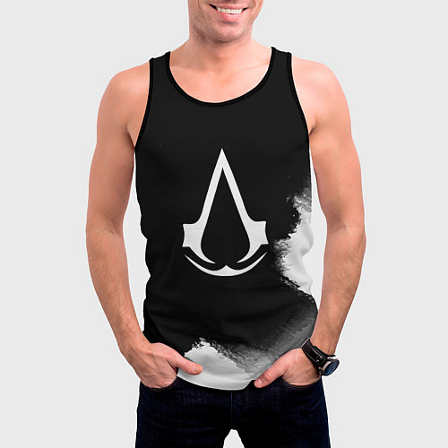 Мужская майка без рукавов ASSASSINS CREED / 3D-Черный – фото 3