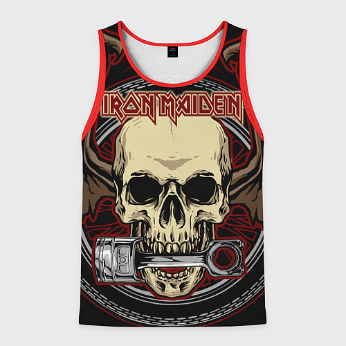 Мужская майка без рукавов Iron Maiden / 3D-Красный – фото 1