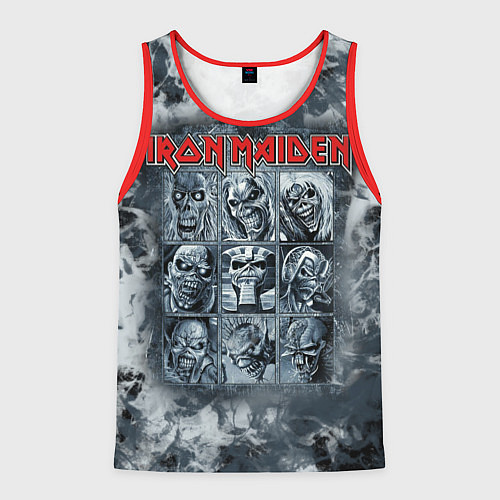 Мужская майка без рукавов Iron Maiden / 3D-Красный – фото 1