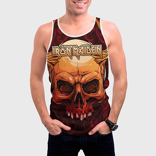 Мужская майка без рукавов Iron Maiden / 3D-Белый – фото 3