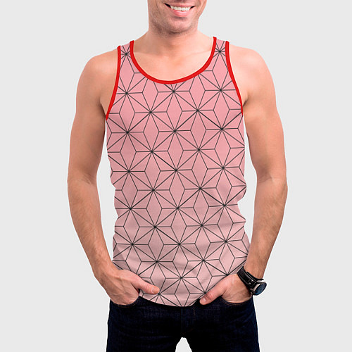 Мужская майка без рукавов NEZUKO KAMADO / 3D-Красный – фото 3
